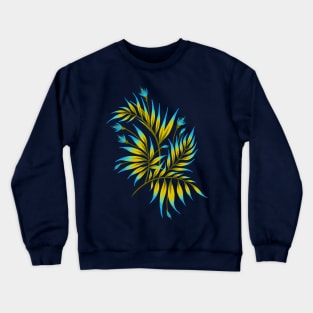 Waikiki Palm - Yellow / Blue Crewneck Sweatshirt